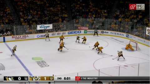 Penguins O-Zone Face Off Pick Play